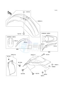 KX 65 A [KX65 MONSTER ENERGY] (A6F - A9FA) A7F drawing FENDERS