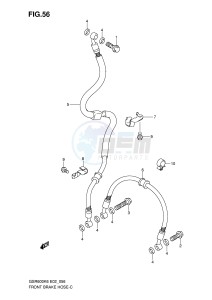 GSR600 (E2) drawing FRONT BRAKE HOSE (GSR600K6 UK6 K7 UK7 K8 UK8 K9 UK9 L0 UL0)