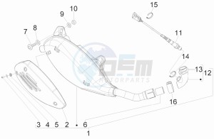 GTV 300 4T 4V ie drawing Silencer