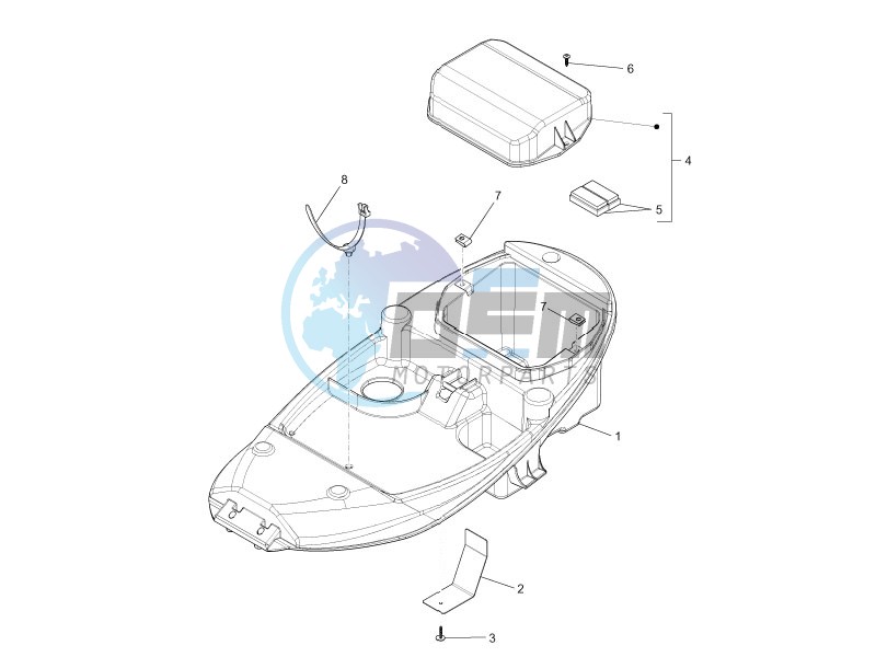 Helmet housing - Undersaddle