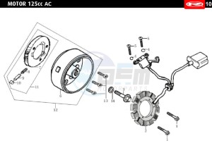 MARATHON-125-AC-E4-FREE-JUMP-AUSTRIA-FREE-JUMP-BLUE drawing MAGNETIC - FLYWHEEL