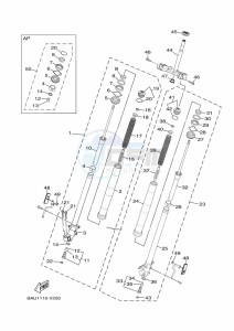 XTZ690 TENERE 700 (BMB9) drawing FRONT FORK