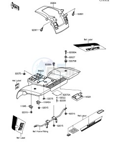 KXT 250 B [TECATE] (B2) [TECATE] drawing FENDERS