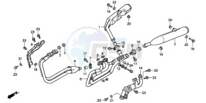 ST1100P drawing EXHAUST MUFFLER