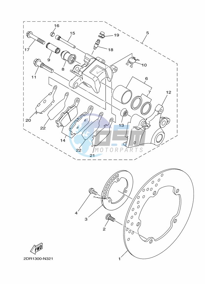 REAR BRAKE CALIPER