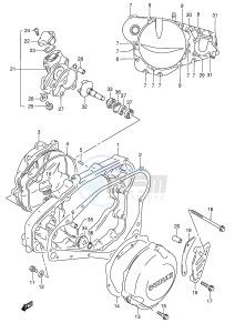 RMX250 (E28) drawing CRANKCASE COVER