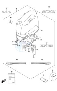 DF 200AP drawing Engine Cover (Black)