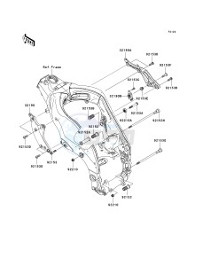 ZX 1000 D [NINJA ZX-10R] (D6F-D7FA) D7FA drawing ENGINE MOUNT