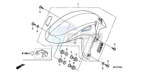 CB600FB drawing FRONT FENDER