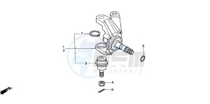 TRX350TE FOURTRAX 350 ES drawing KNUCKLE (TRX350TM/TE)