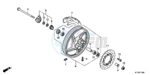 SH125RB drawing FRONT WHEEL