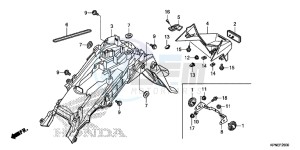 GLR1251WHF CB125F UK - (E) drawing REAR FENDER