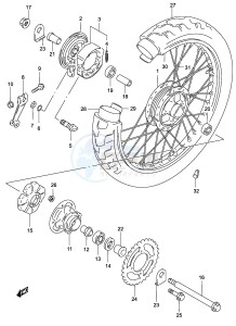 GZ250 (P34) drawing REAR WHEEL