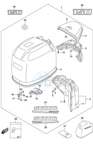 DF 150 drawing Engine Cover (White)