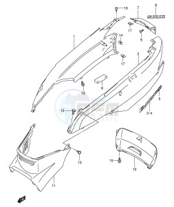 AN400 (E2) Burgman drawing FRAME COVER (MODEL K1)