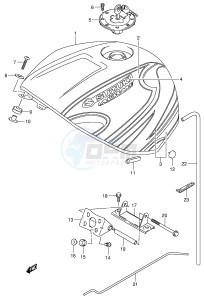 GSX-R600 (E2) drawing FUEL TANK (GSX-R600ZK3)