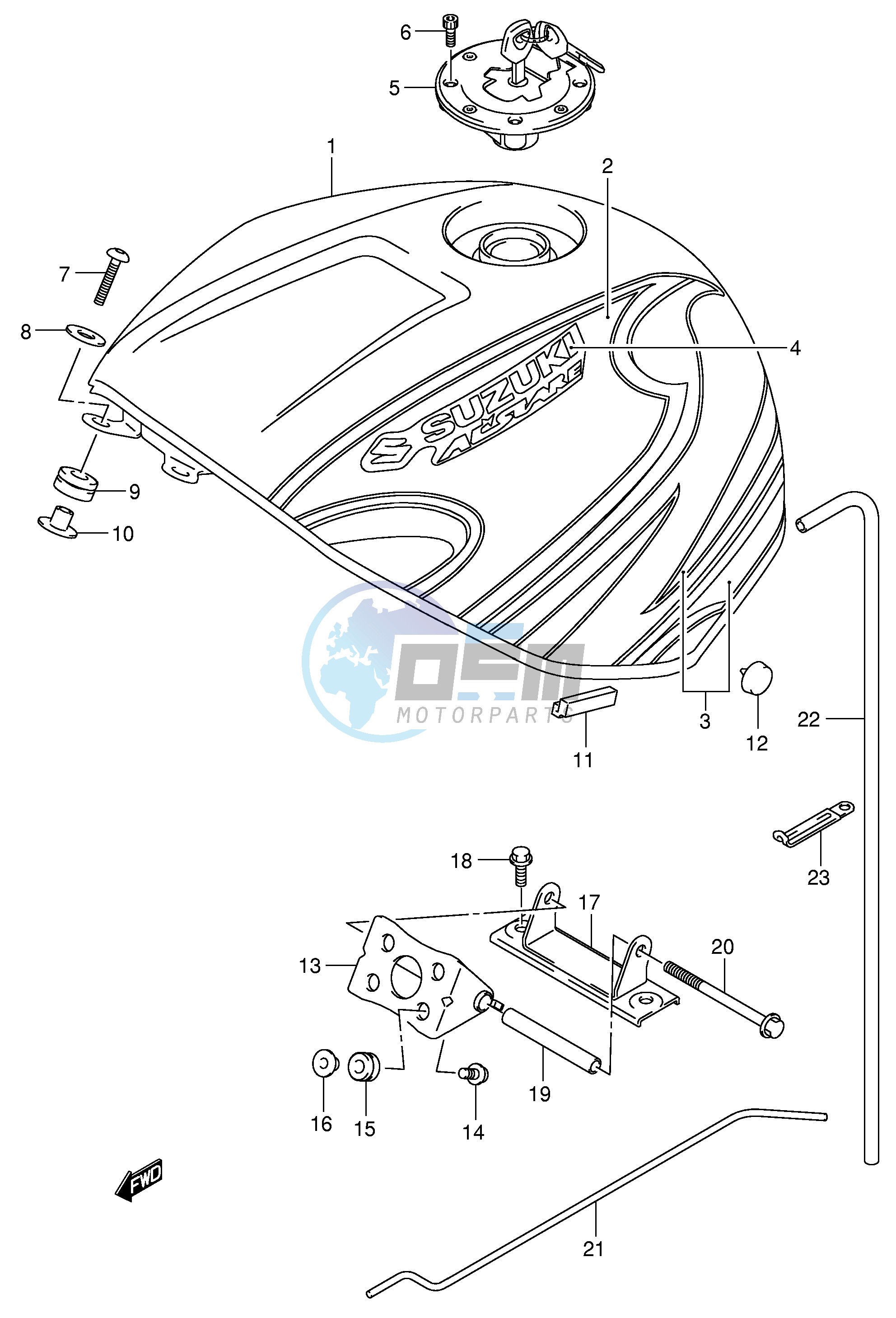 FUEL TANK (GSX-R600ZK3)