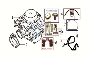 EURO MX 125 DUAL DISK 50 drawing CARBURATOR