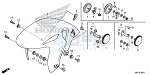 CBR1000S1H 2ED - (2ED) drawing FRONT FENDER