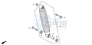 TRX350TM RANCHER drawing REAR CUSHION