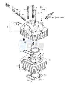 KZ 250 D [KZ250] (D1) [KZ250] drawing CYLINDER HEAD_CYLINDER -- 80 D1- -