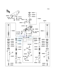 ELIMINATOR 125 BN125-A8 GB XX (EU ME A(FRICA) drawing Front Fork