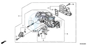 GL18009 France - (F / AB CMF NAV) drawing THROTTLE BODY