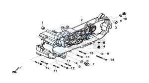 HD 2 125 drawing CRANKCASE LEFT