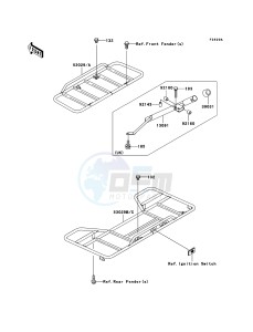 KLF250 KLF250A9F EU GB drawing Carrier(s)(EU,UK)