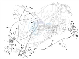 GTS 125 4T E4 ABS (EMEA) drawing Brakes pipes - Calipers (ABS)