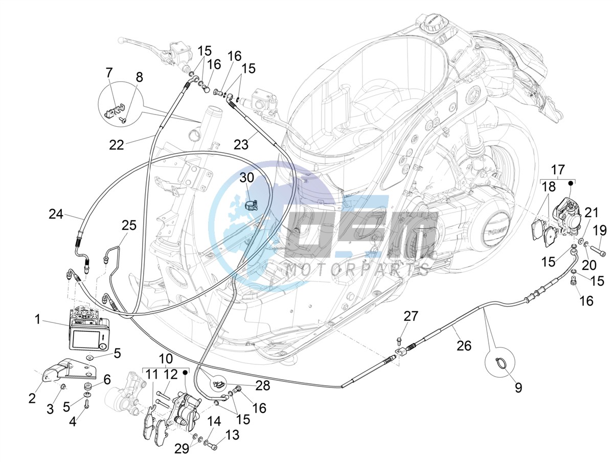 Brakes pipes - Calipers (ABS)