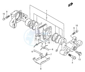 RF900R (E2) drawing REAR CALIPER (MODEL T V W)