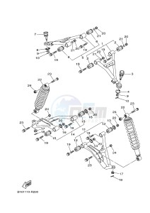 YFM700FWB KODIAK 700 (B165) drawing FRONT SUSPENSION & WHEEL