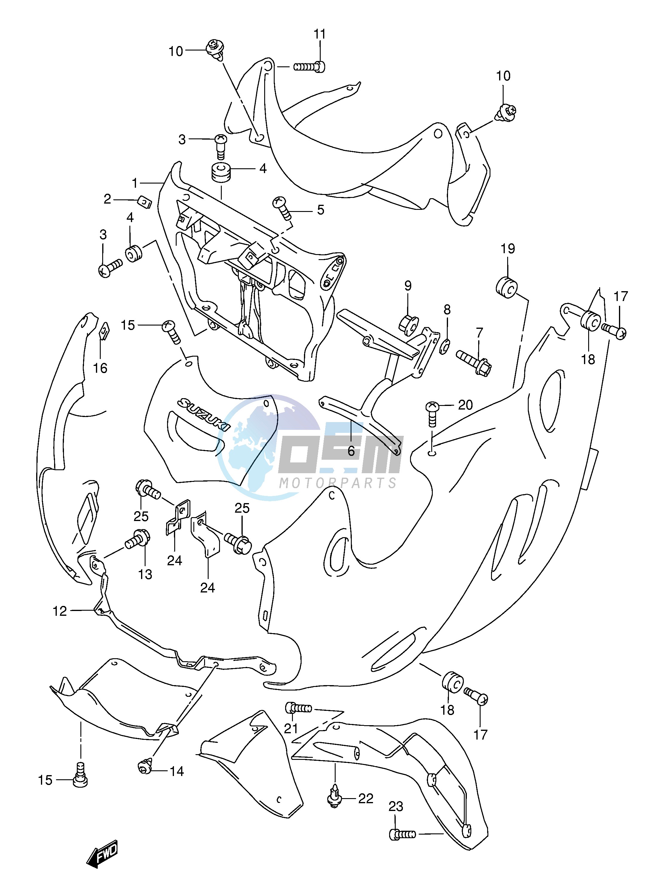 COWLING BODY INSTALLATION PARTS