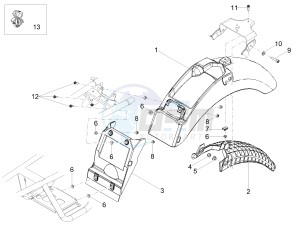 V7 III Special 750 e4 (APAC) drawing Rear mudguard