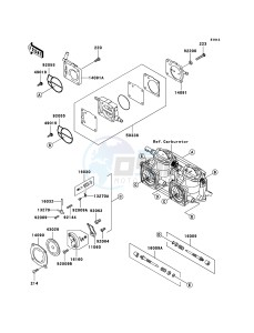 JET SKI 800 SX-R JS800A7F FR drawing Carburetor Parts