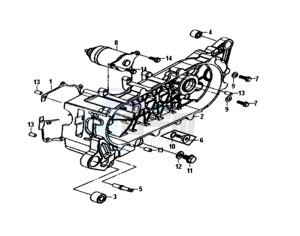 ORBIT II 50 45KMH (L8) EU drawing CRANKCASE COVER LINKS