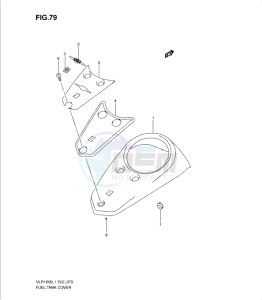 VLR1800 drawing FUEL TANK COVER (VLR1800L1 E2)