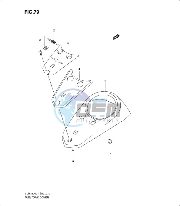 FUEL TANK COVER (VLR1800L1 E2)