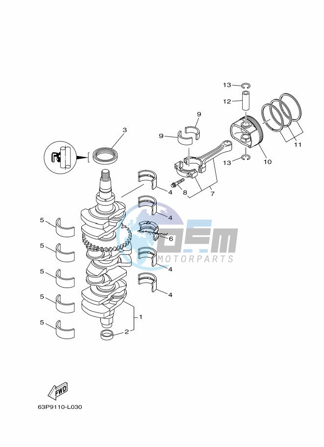 CRANKSHAFT--PISTON