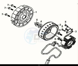 FIDDLE IV 125 LC ABS (XG12WW-EU) (M0) drawing AC GEN. ASSY