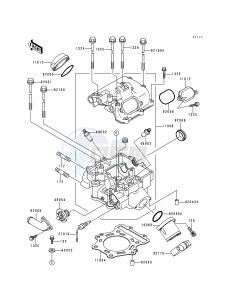 KVF 400 B [PRAIRIE 400] (B1) [PRAIRIE 400] drawing CYLINDER HEAD--  - VF400AE520627- -