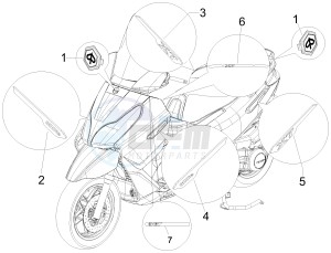 X7 300 ie Euro 3 drawing Plates - Emblems