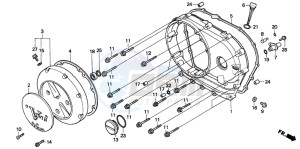 VT1100C2 drawing RIGHT CRANKCASE COVER (VT1100CS/CT)