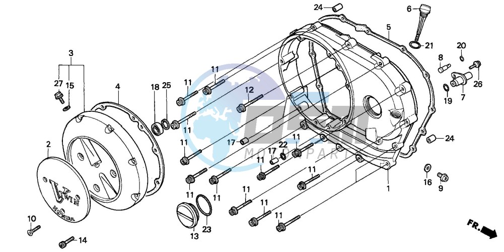 RIGHT CRANKCASE COVER (VT1100CS/CT)