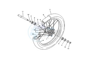 YZ 250 drawing FRONT WHEEL