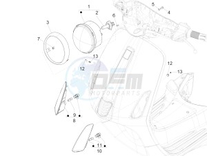 PRIMAVERA 50 4T-3V NOABS E4 (EMEA) drawing Front headlamps - Turn signal lamps