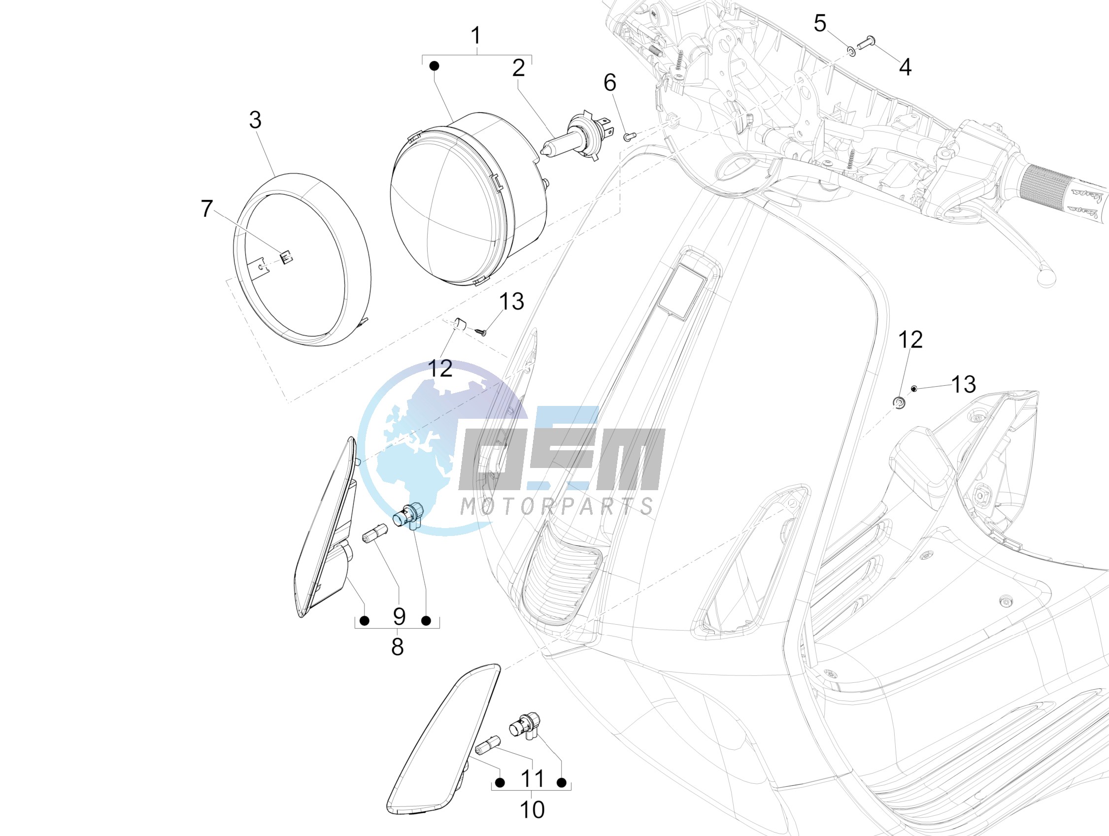 Front headlamps - Turn signal lamps