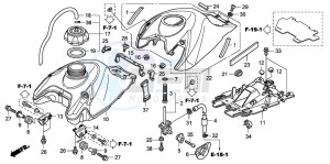 TRX450R drawing FUEL TANK (TRX450R8/ER8)