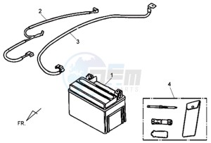 JET 4 50cc drawing BATTERY